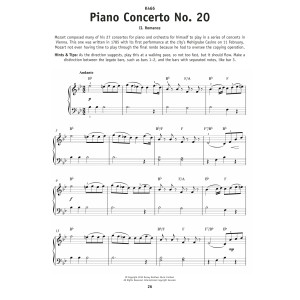 Piano Concerto No. 20, Second Movement ("Romanza") Excerpt