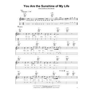 You Are The Sunshine Of My Life
