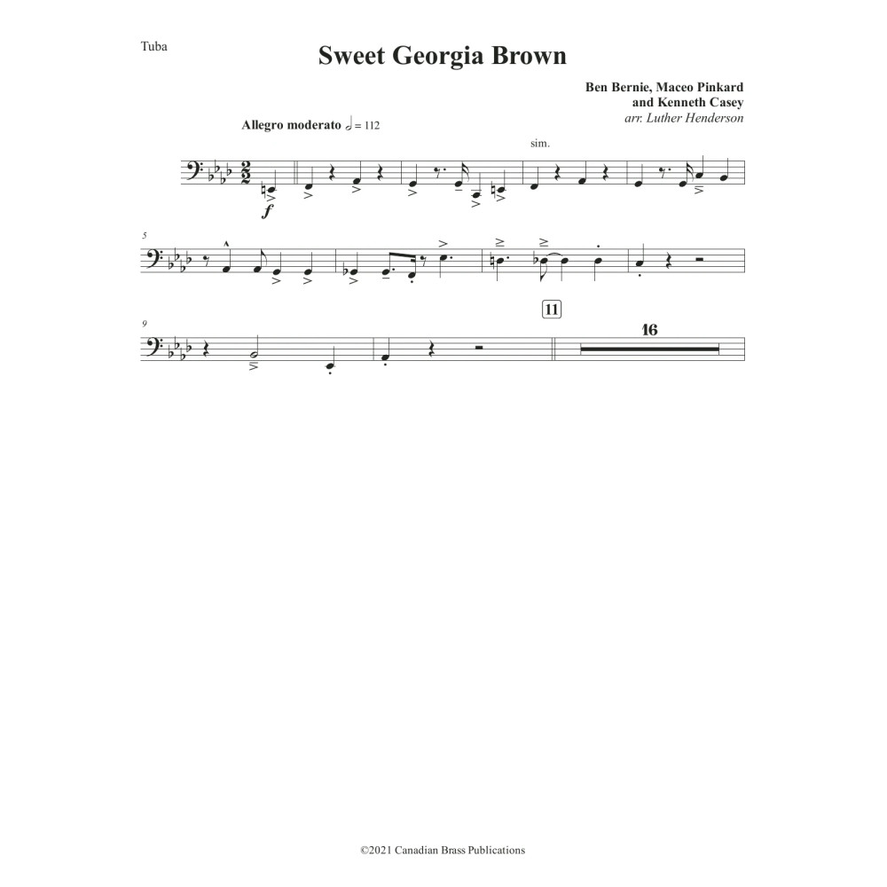 Sweet Georgia Brown - Tuba
