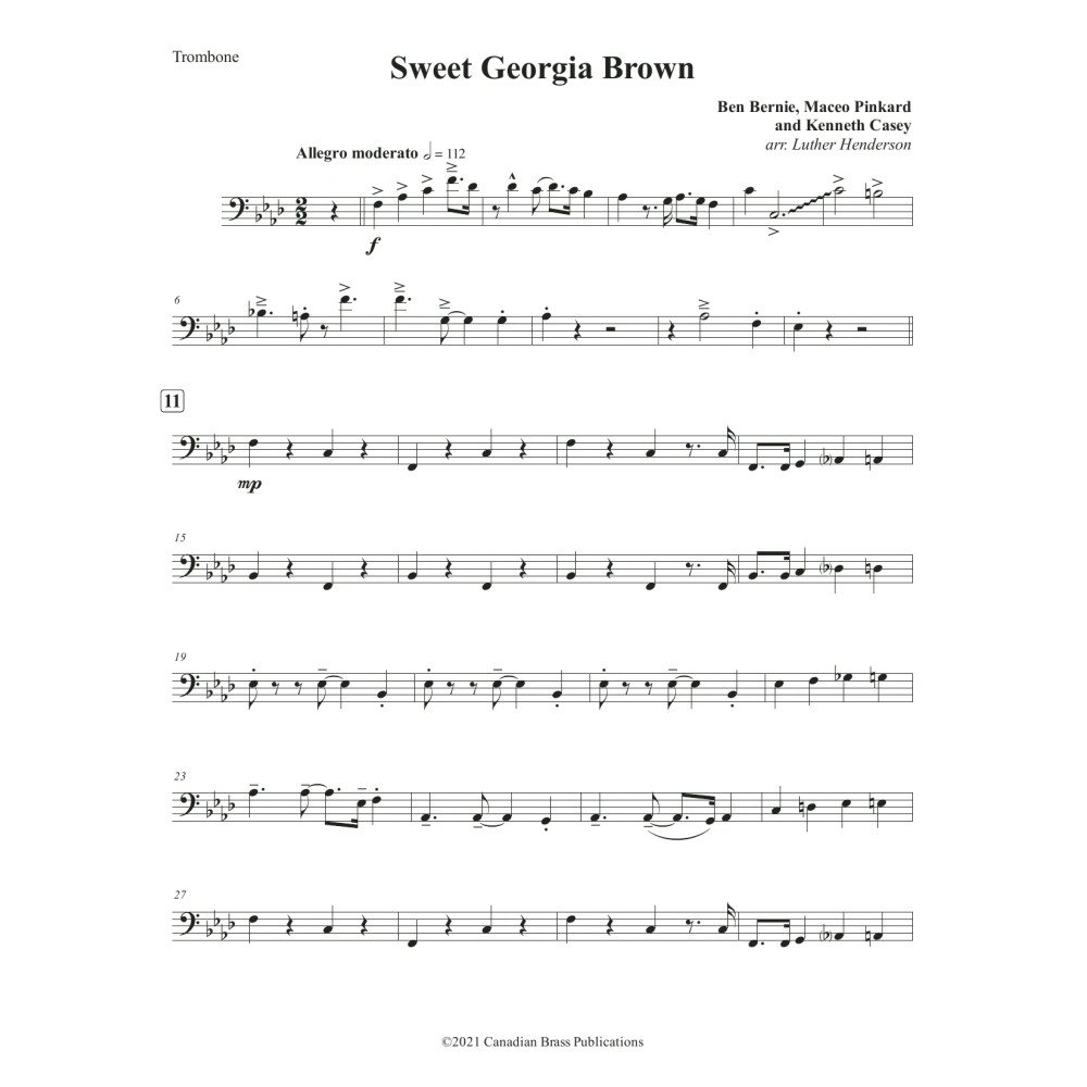 Sweet Georgia Brown - Trombone