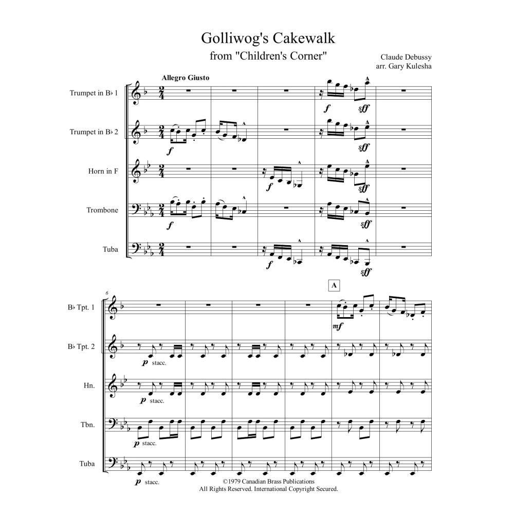 Golliwog's Cakewalk - Full Score
