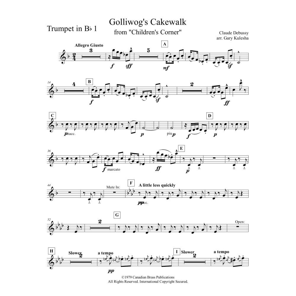 Golliwog's Cakewalk - Bb Trumpet 1
