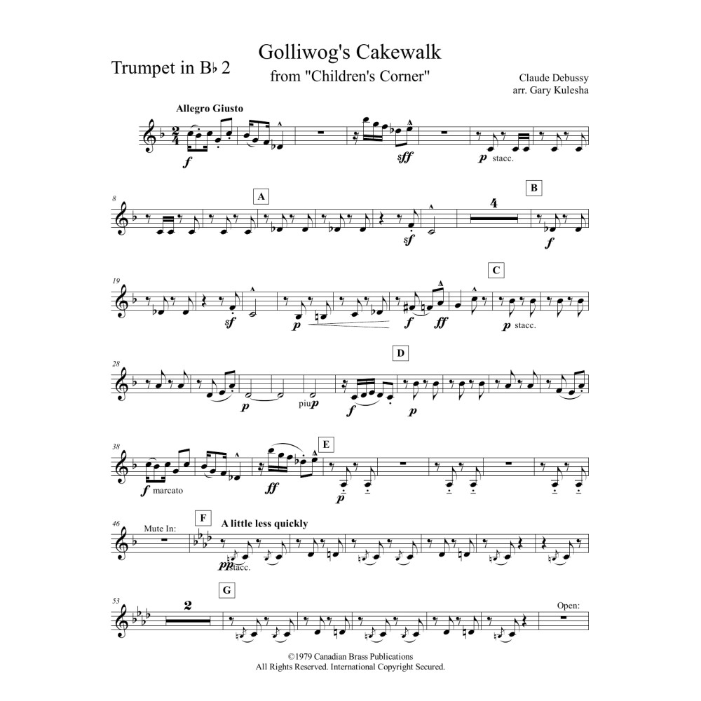 Golliwog's Cakewalk - Bb Trumpet 2
