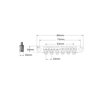 Chevalet de guitare de type Tune-o-matic