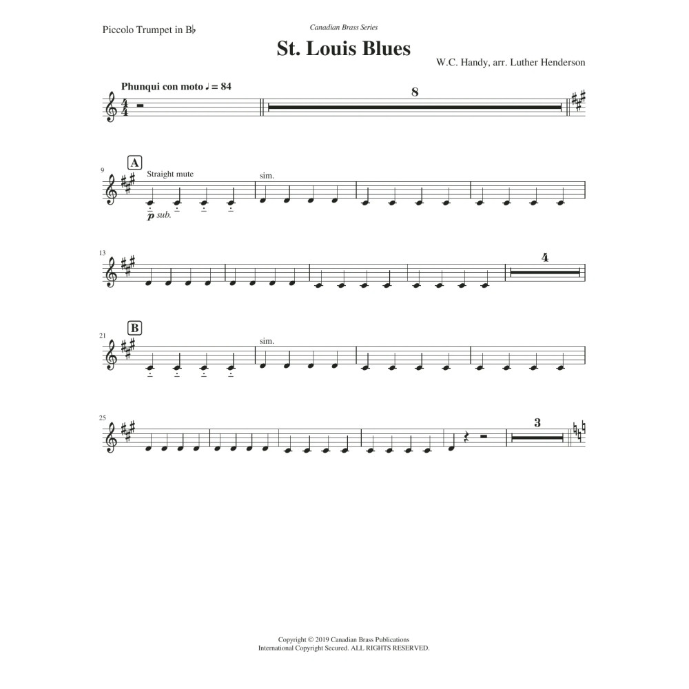 St. Louis Blues - Bb Piccolo Trumpet