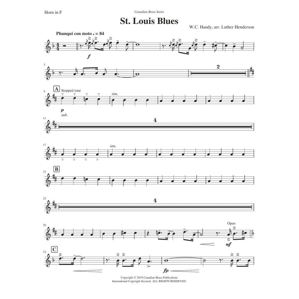 St. Louis Blues - F Horn