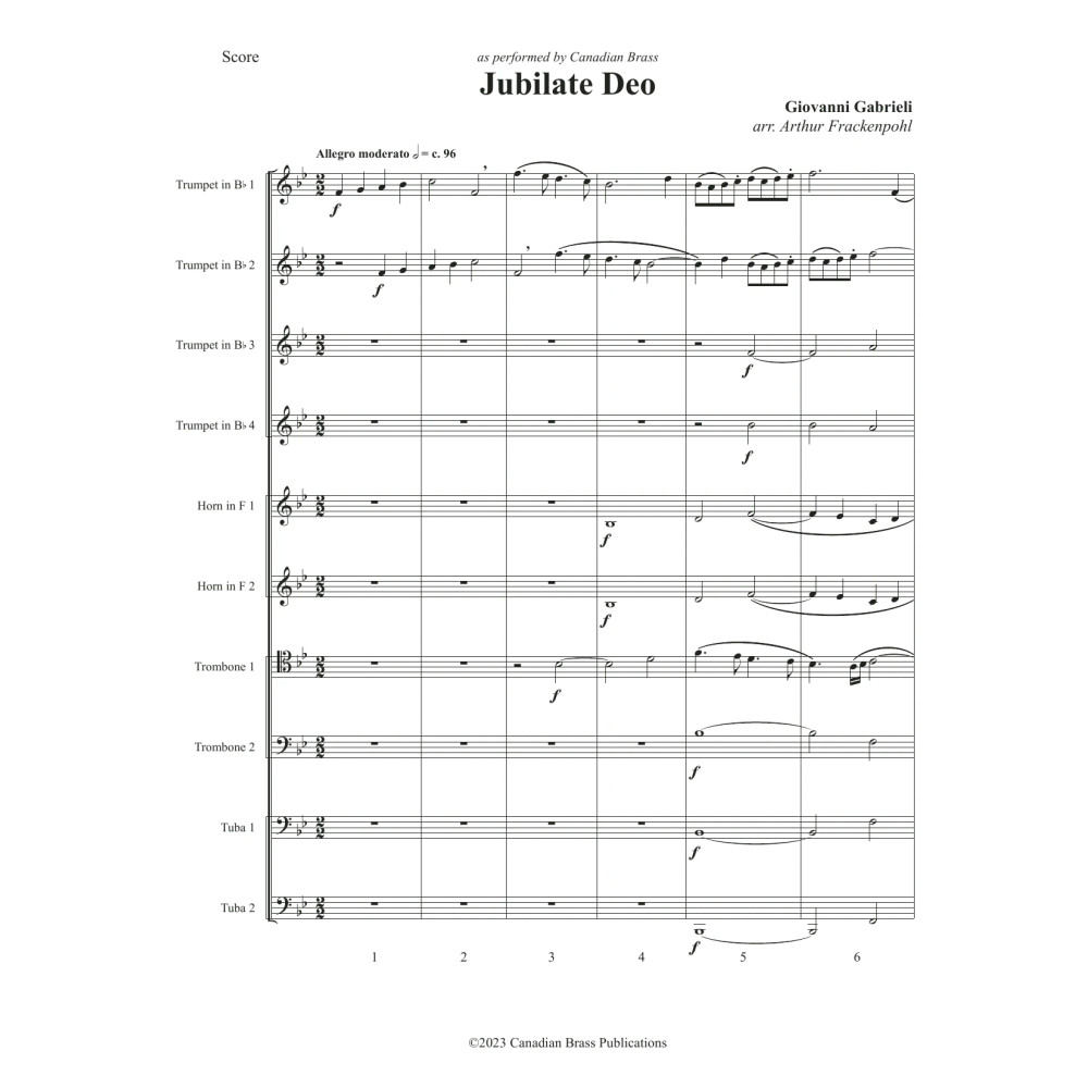 Jubilate Deo - Full Score