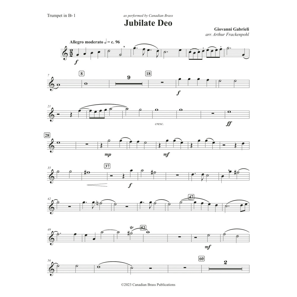 Jubilate Deo - Bb Trumpet 1
