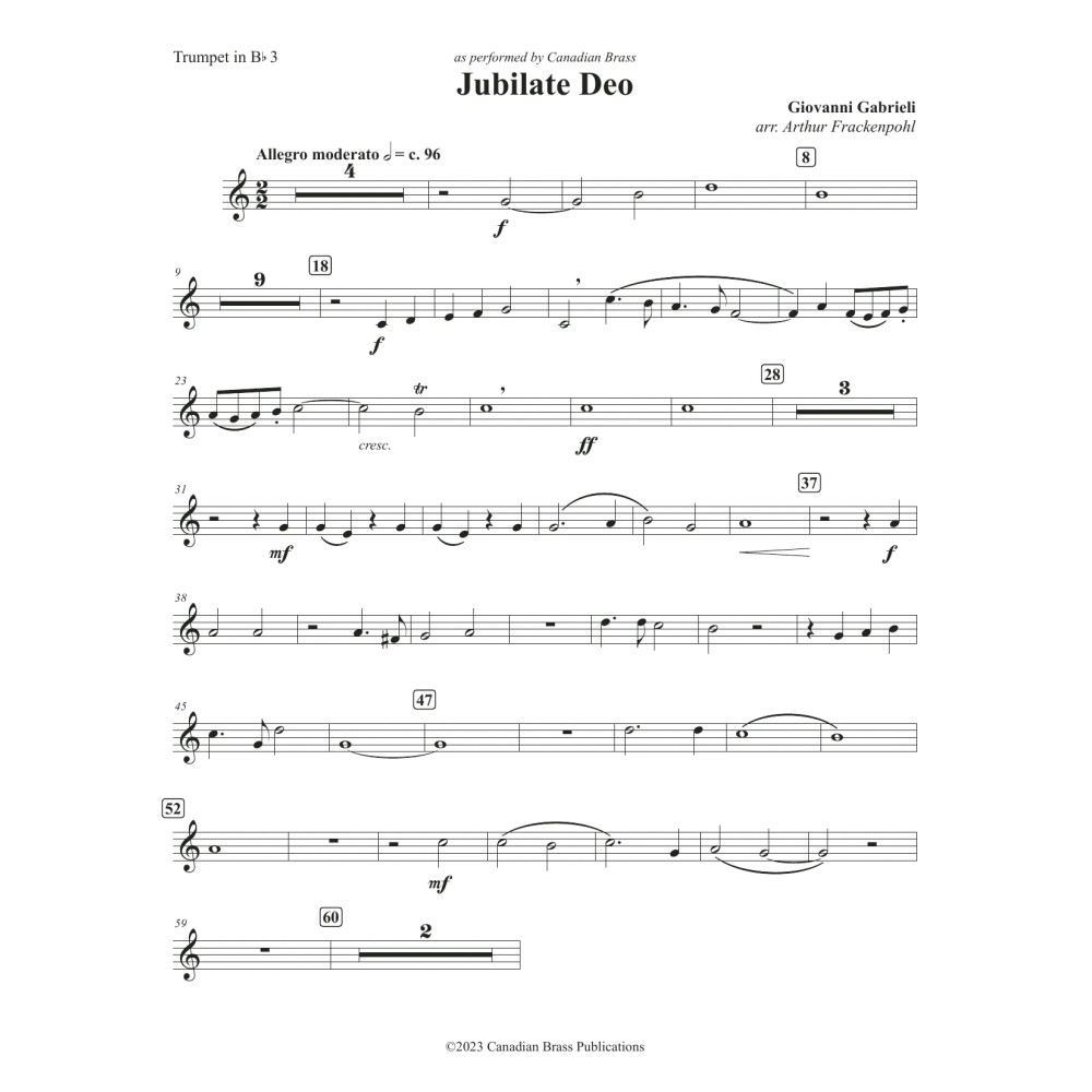 Jubilate Deo - Bb Trumpet 3