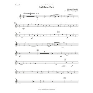 Jubilate Deo - F Horn 1