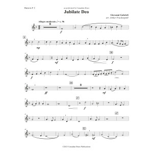 Jubilate Deo - F Horn 2