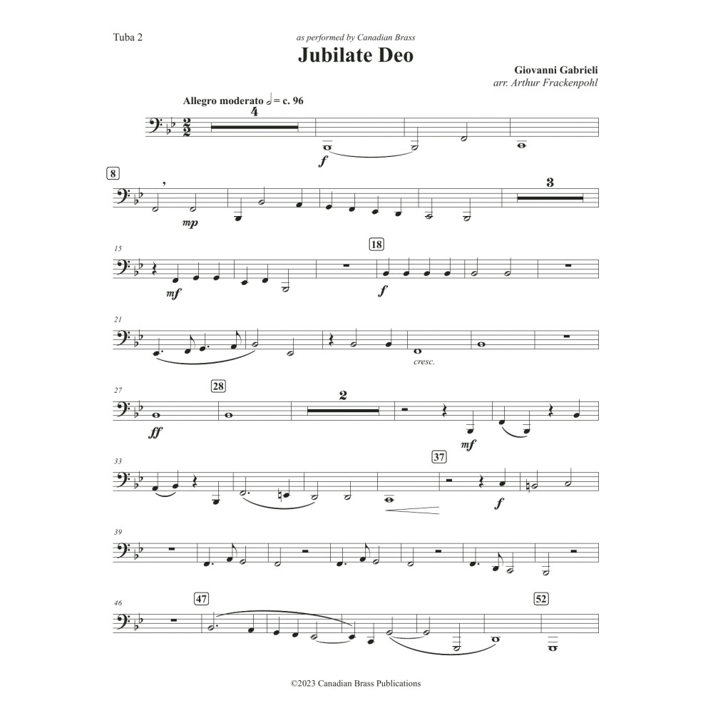 Jubilate Deo - Tuba 2