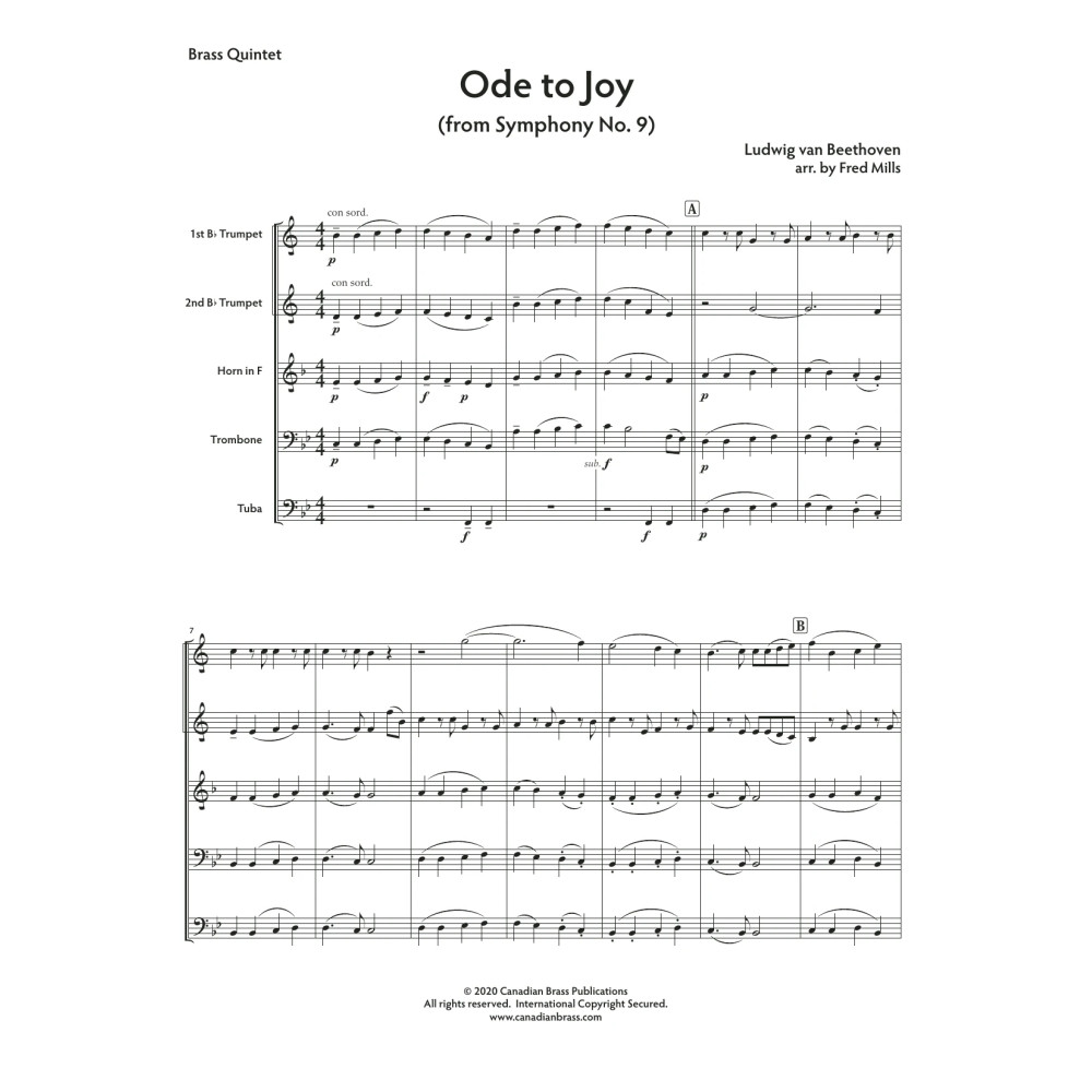 Ode to Joy - Full Score