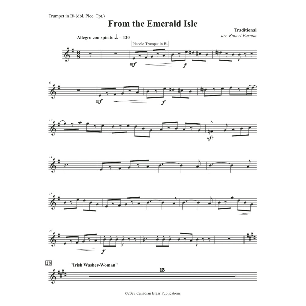 From The Emerald Isle - Bb Trumpet 1 / Piccolo Tpt.