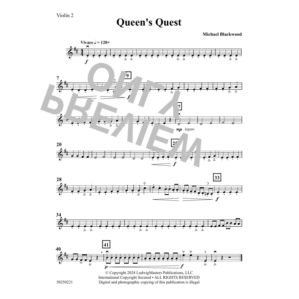 Queen's Quest - Violin 2