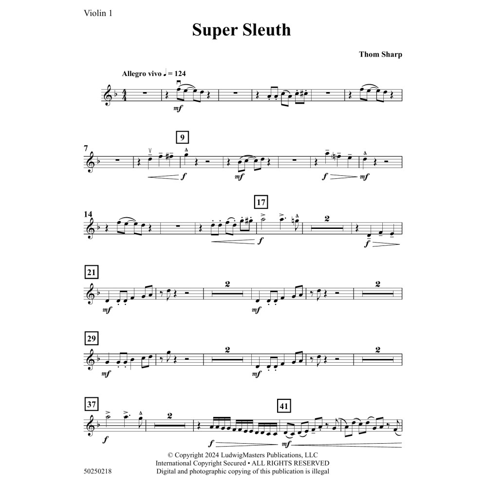Super Sleuth - Violin 1