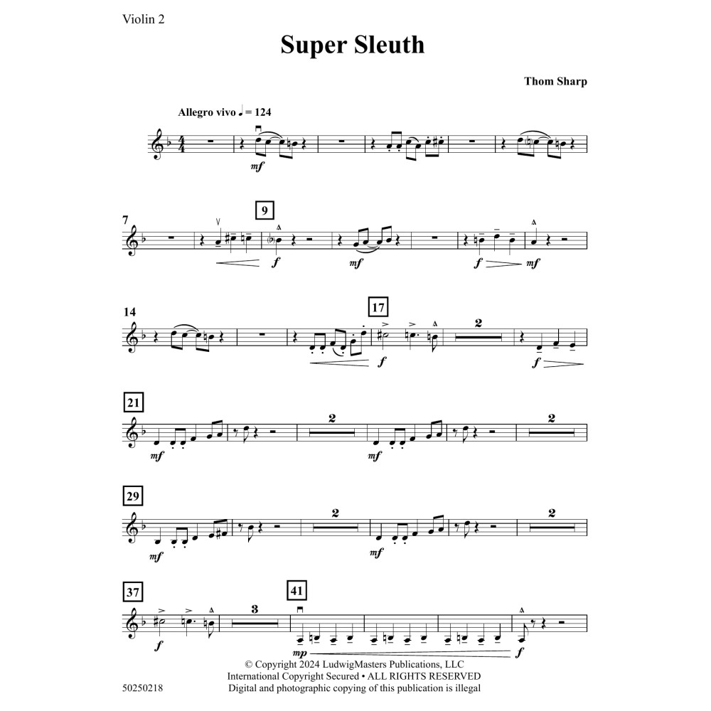 Super Sleuth - Violin 2