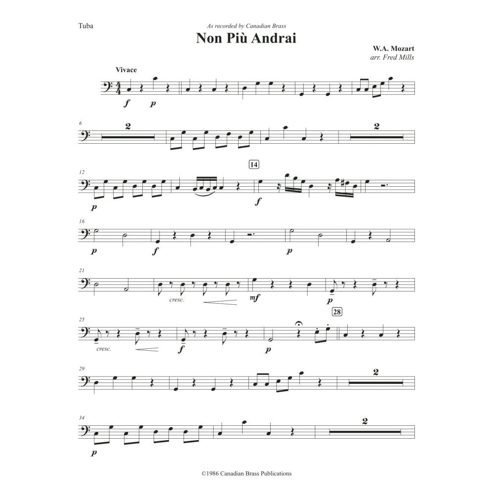 Non Più Andrai - Tuba