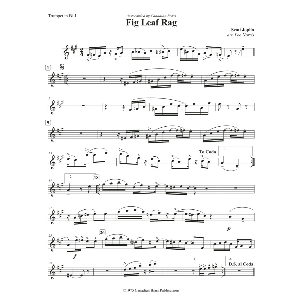 Fig Leaf Rag - Bb Trumpet 1