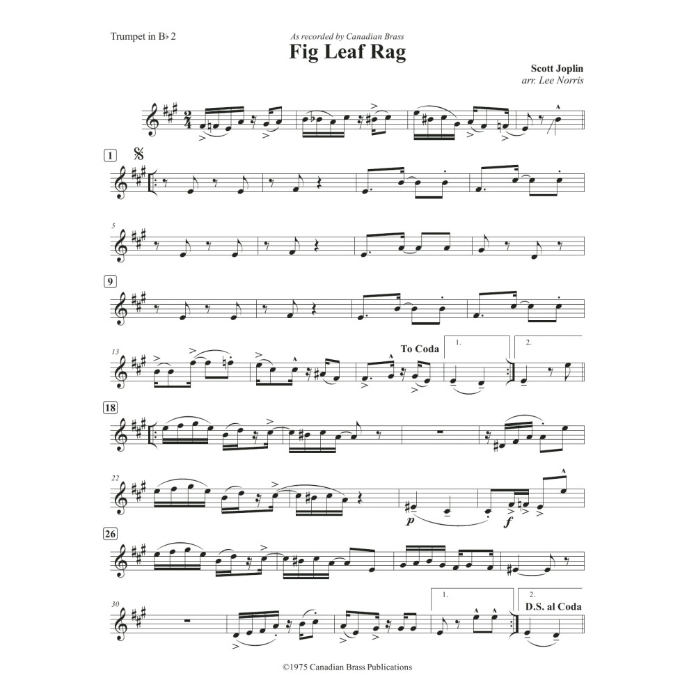 Fig Leaf Rag - Bb Trumpet 2