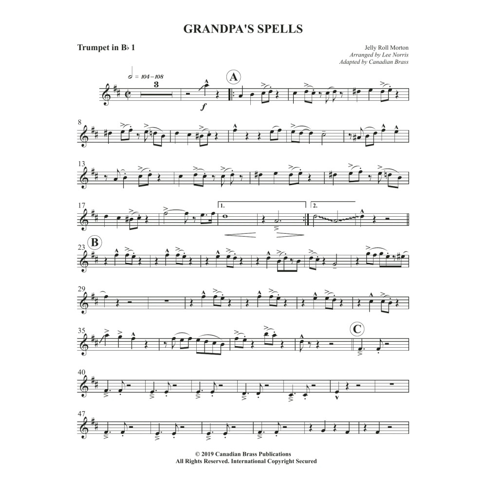 Grandpa's Spells - Bb Trumpet 1