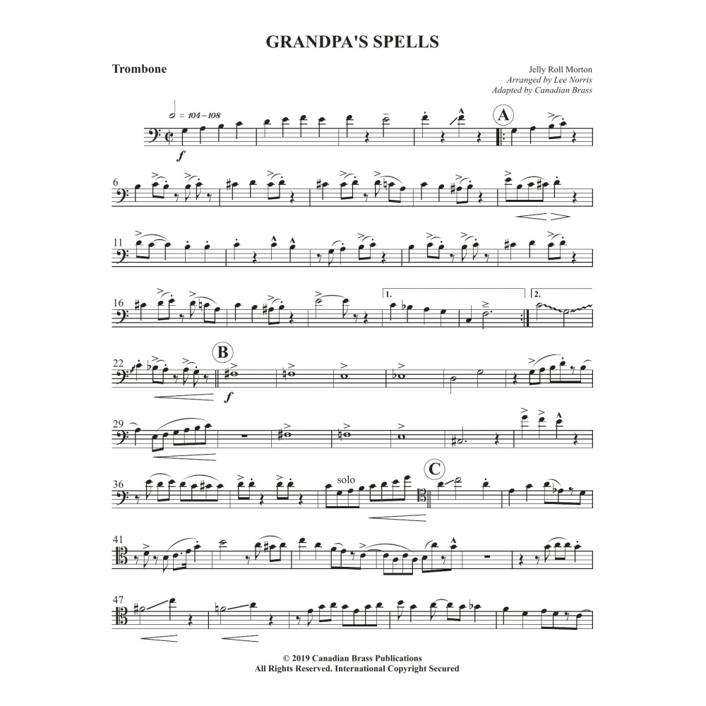 Grandpa's Spells - Trombone