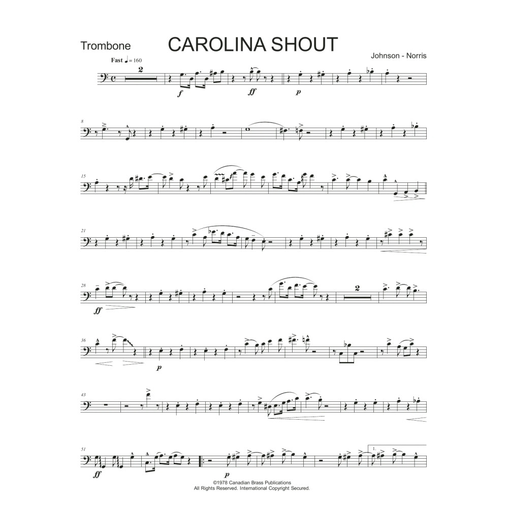 Carolina Shout - Trombone