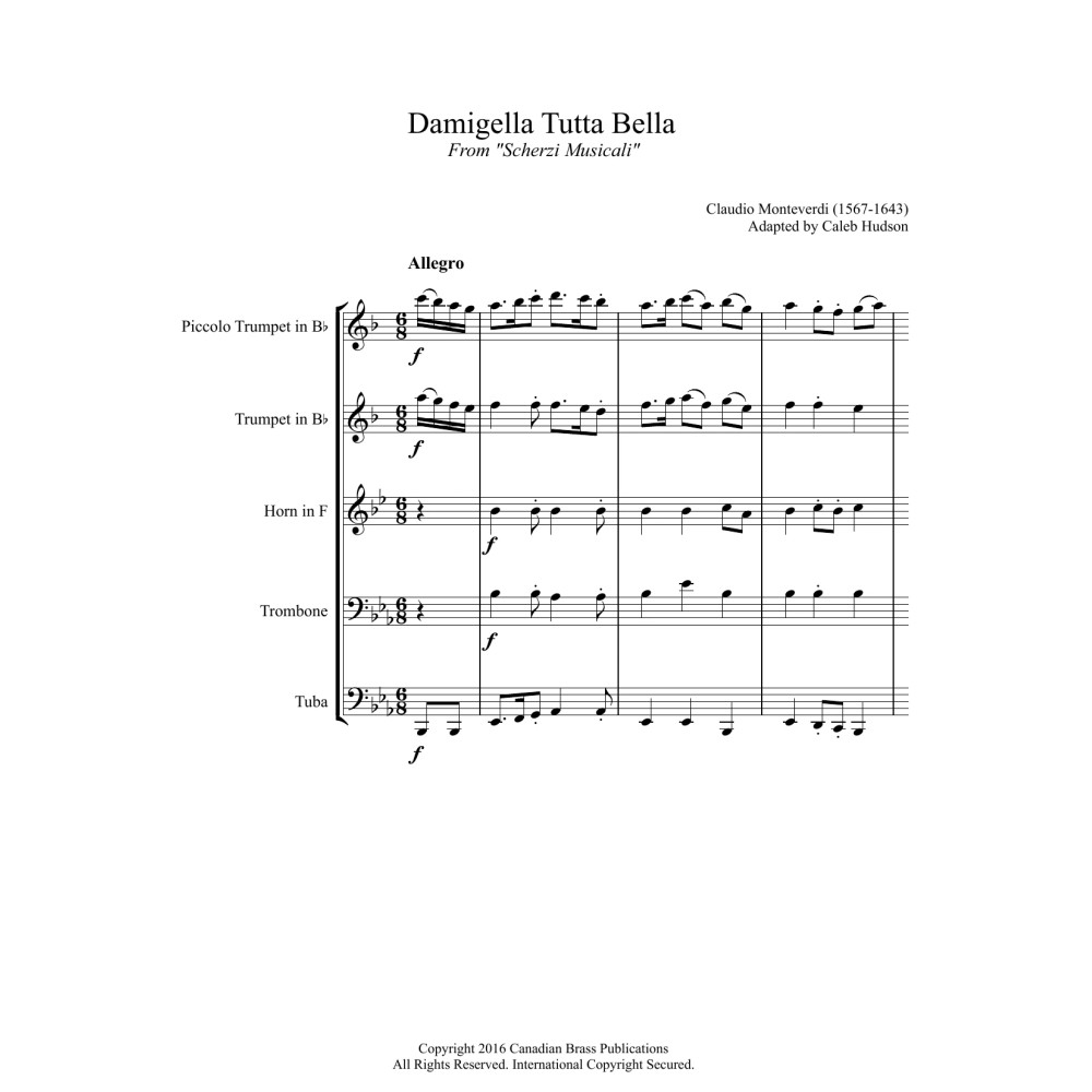 Damigella Tutta Bella - Full Score