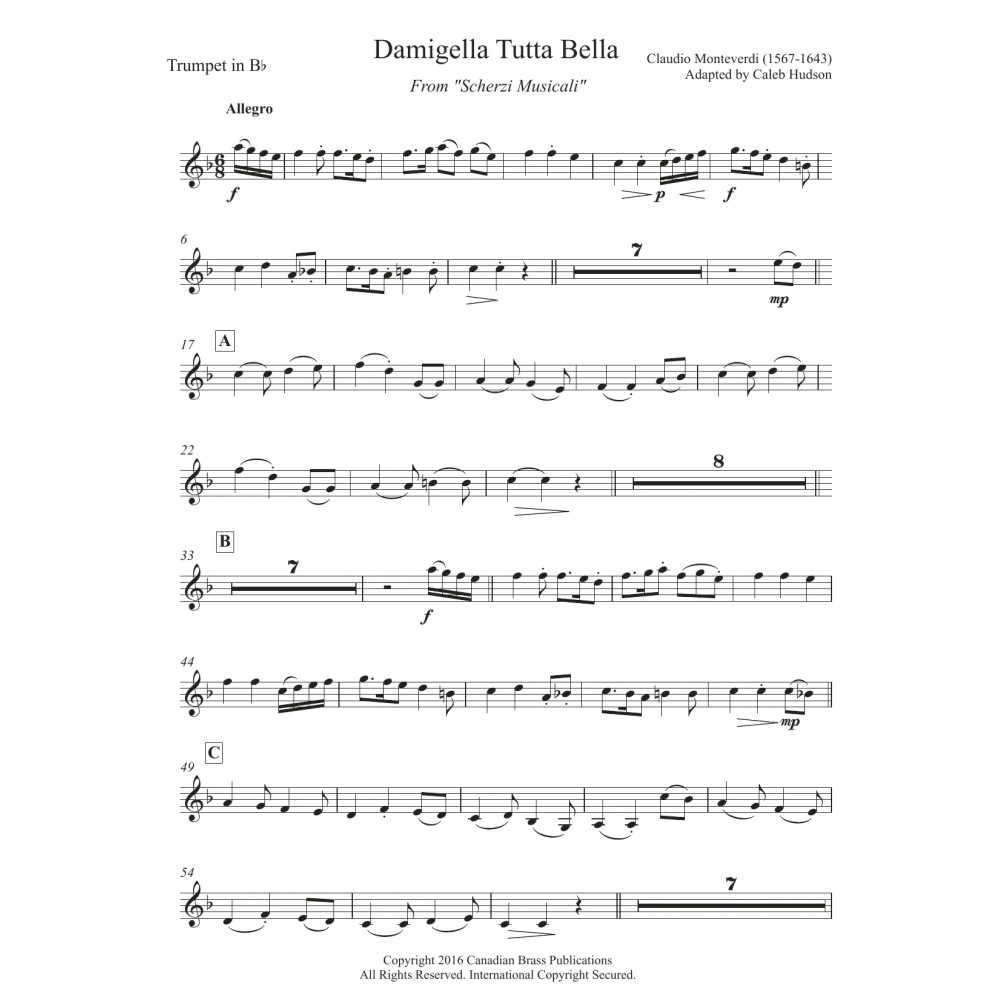 Damigella Tutta Bella - Bb Trumpet