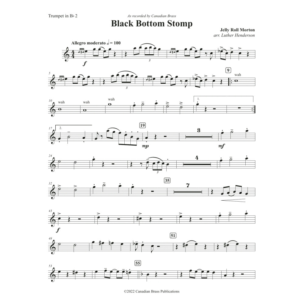 Black Bottom Stomp - Bb Trumpet 2