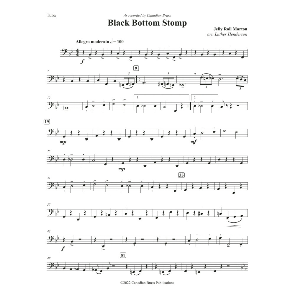 Black Bottom Stomp - Tuba
