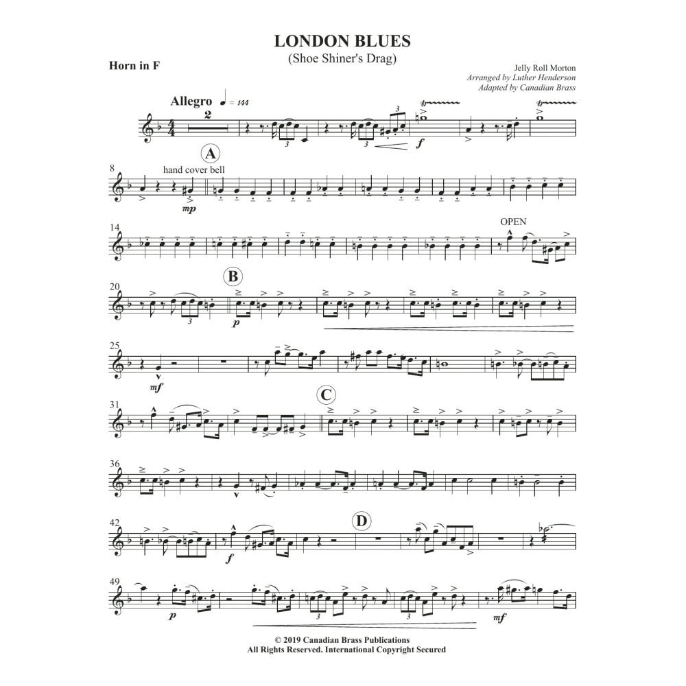 London Blues - F Horn