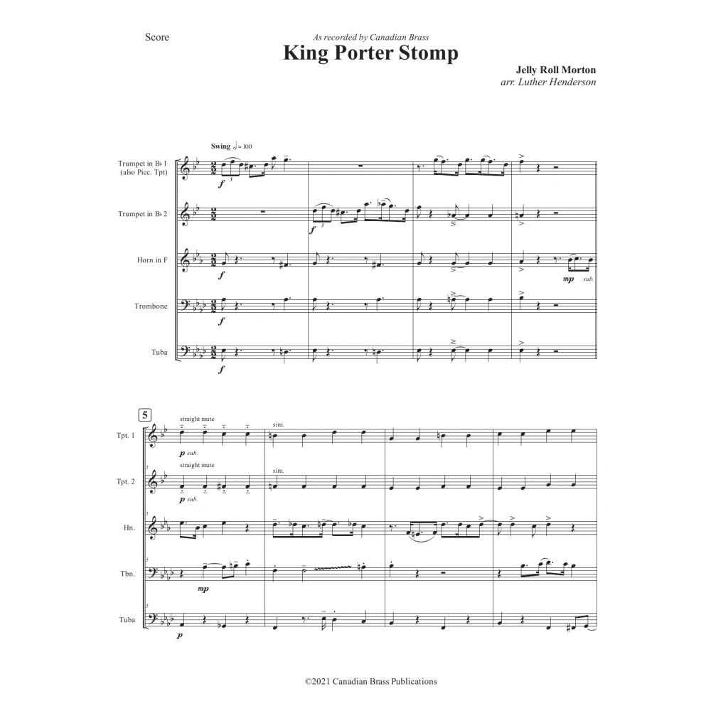 King Porter Stomp - Full Score