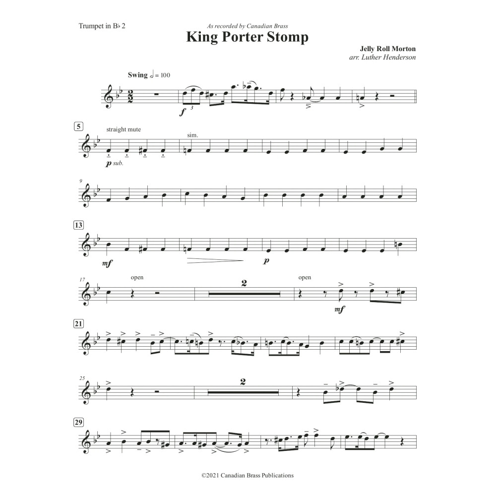 King Porter Stomp - Bb Trumpet 2