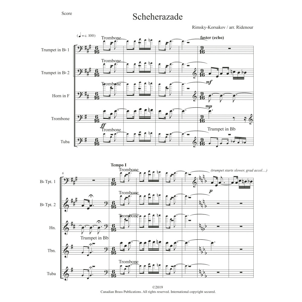 Scheherezade - Full Score