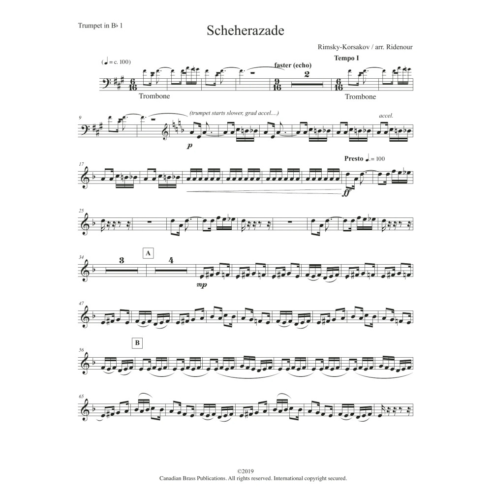 Scheherezade - Bb Trumpet 1