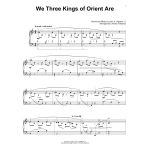 We Three Kings Of Orient Are (arr. Christos Tsitsaros)
