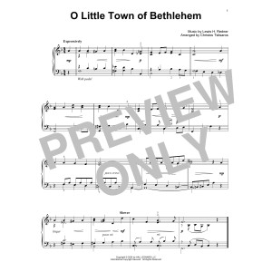 O Little Town Of Bethlehem (arr. Christos Tsitsaros)