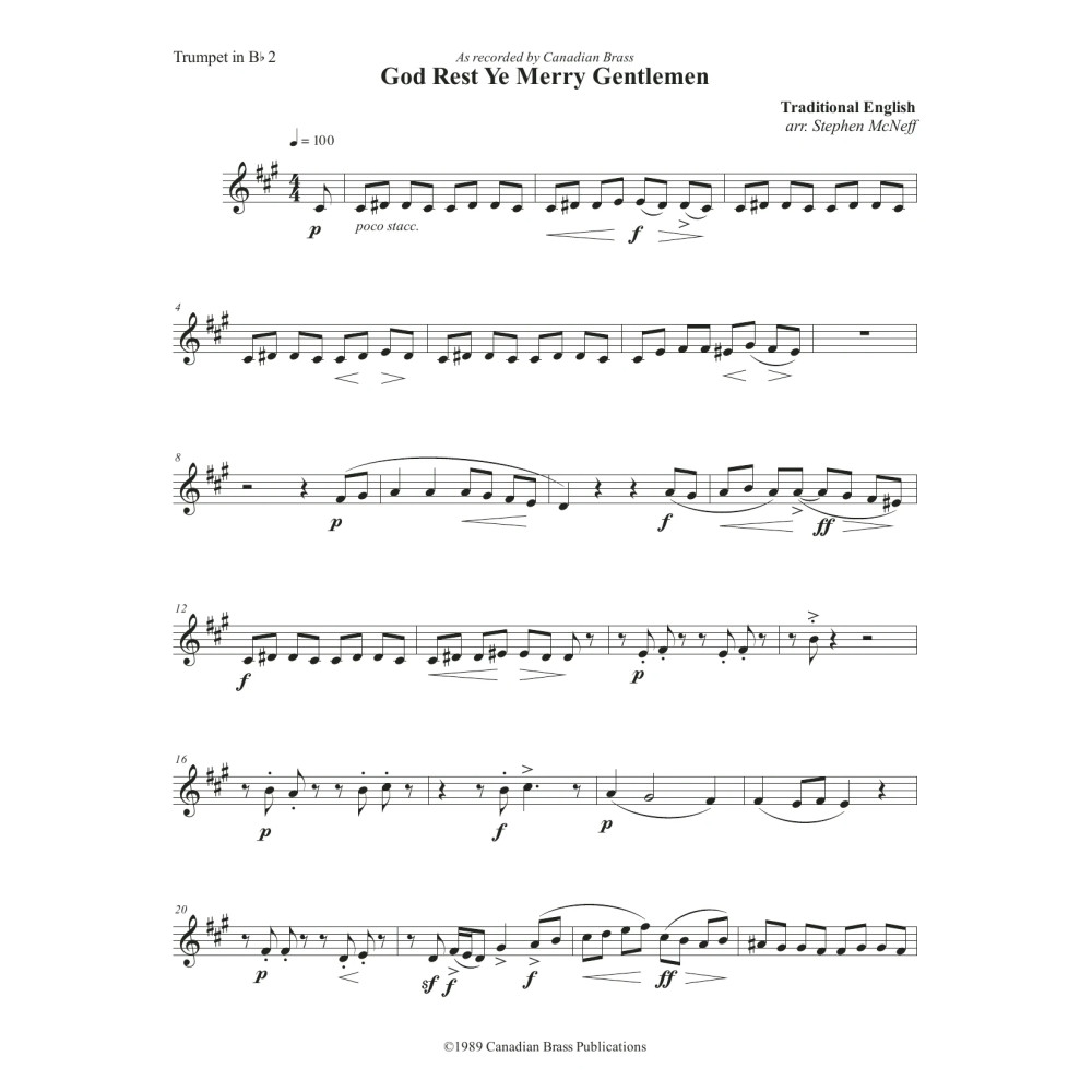 God Rest Ye Merry Gentlemen - Bb Trumpet 2