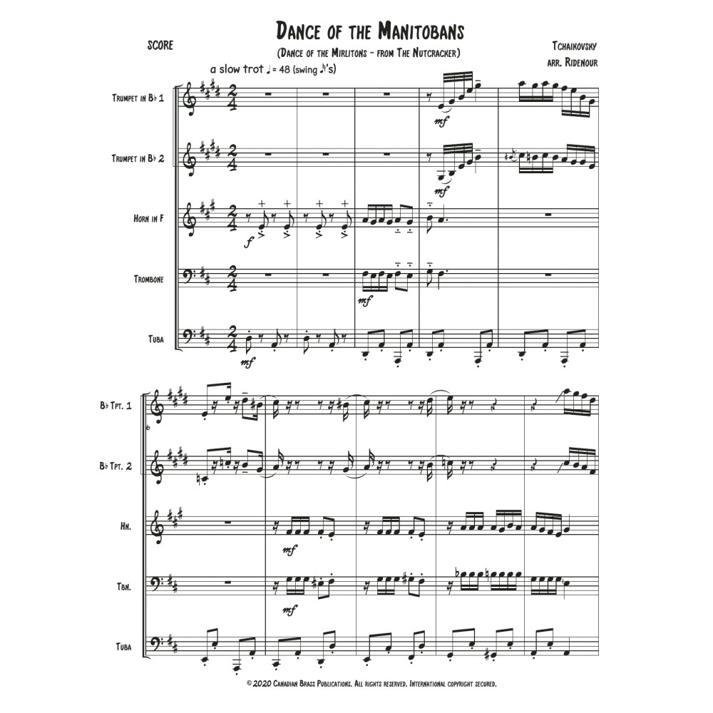 Dance of the Manitobans - Full Score