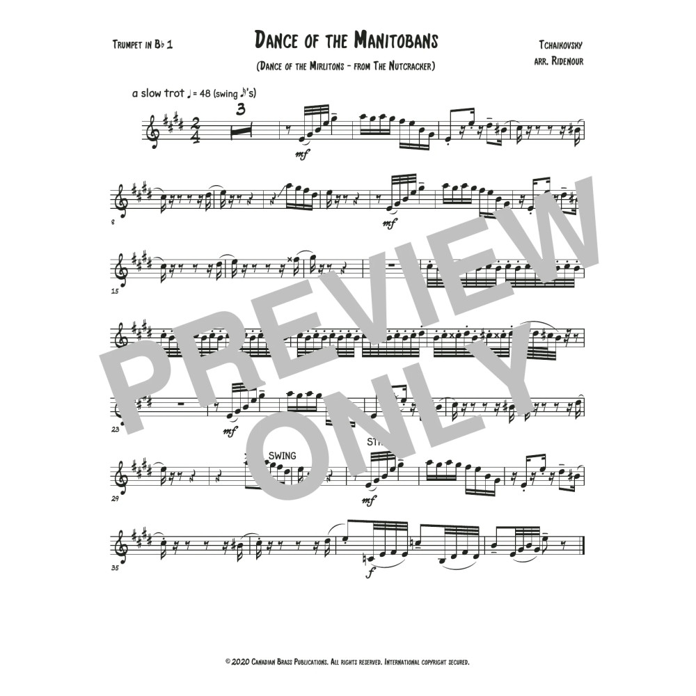 Dance of the Manitobans - Bb Trumpet 1