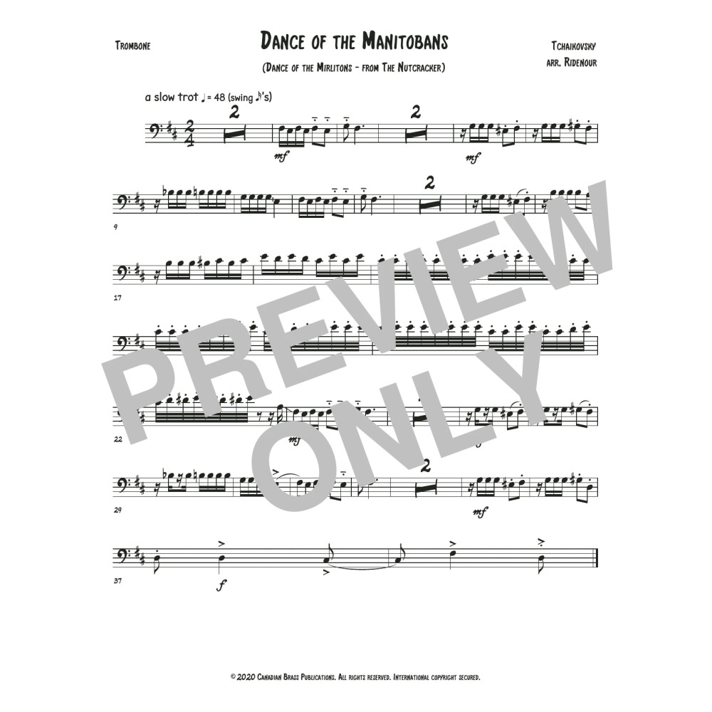 Dance of the Manitobans - Trombone