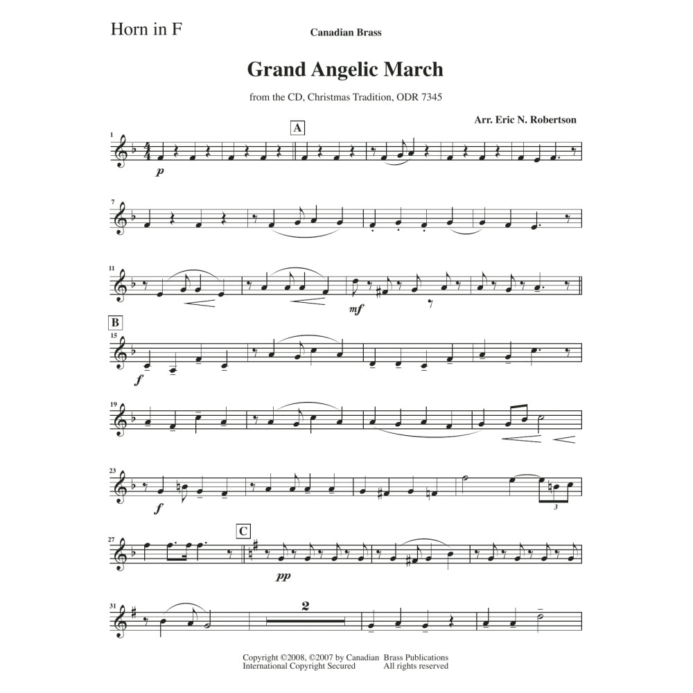 Grand Angelic March - F Horn