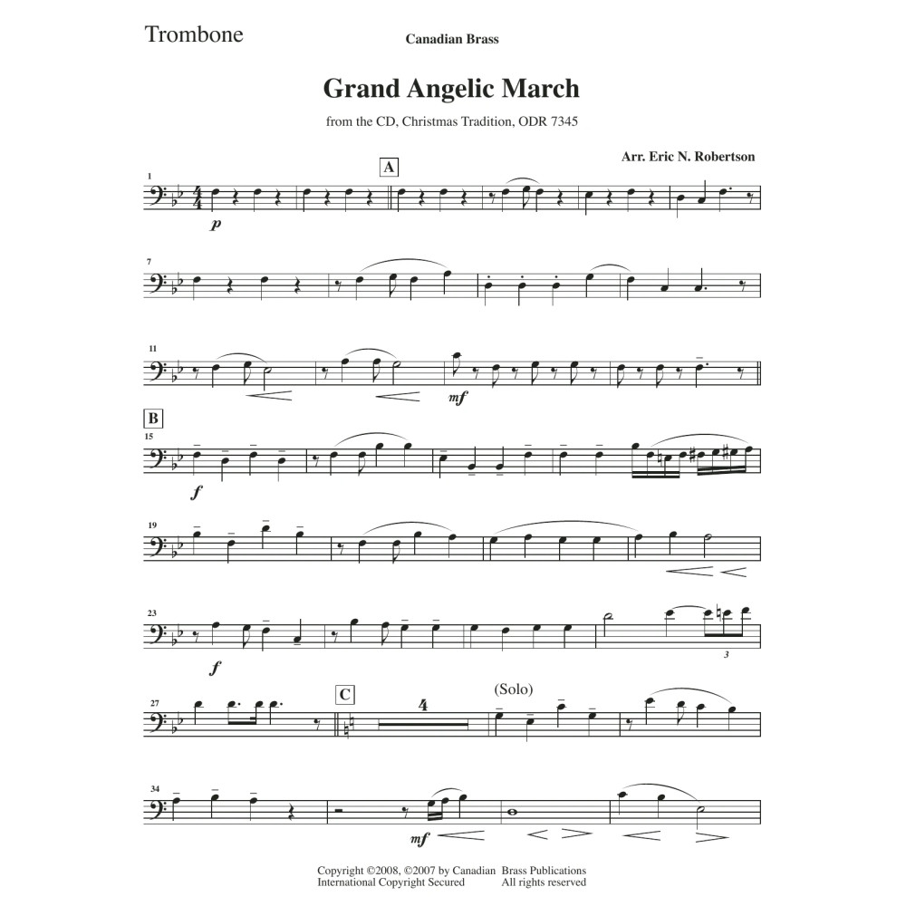 Grand Angelic March - Trombone