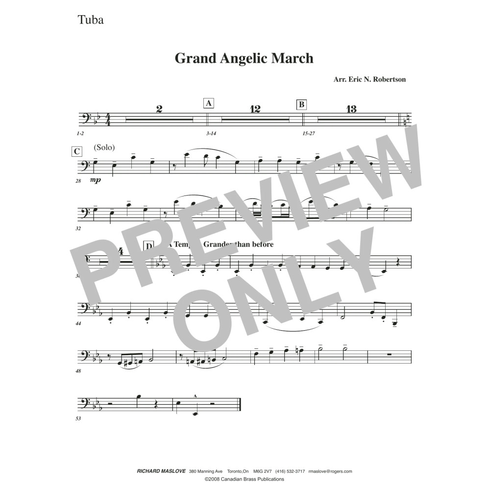 Grand Angelic March (with Organ) - Tuba