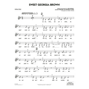 Sweet Georgia Brown (Key: B-flat) (arr. Mark Taylor) - Vocal Solo