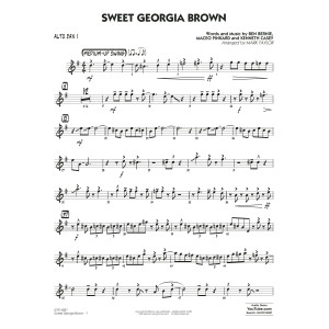 Sweet Georgia Brown (Key: B-flat) (arr. Mark Taylor) - Alto Sax 1