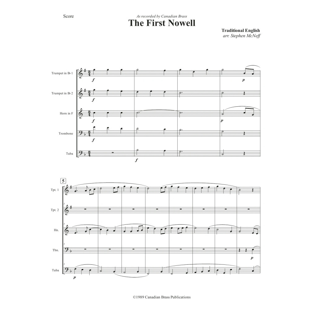 The First Nowell - Full Score