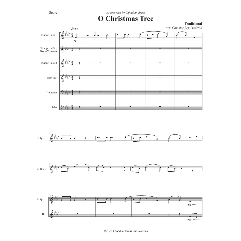 O Christmas Tree - Full Score