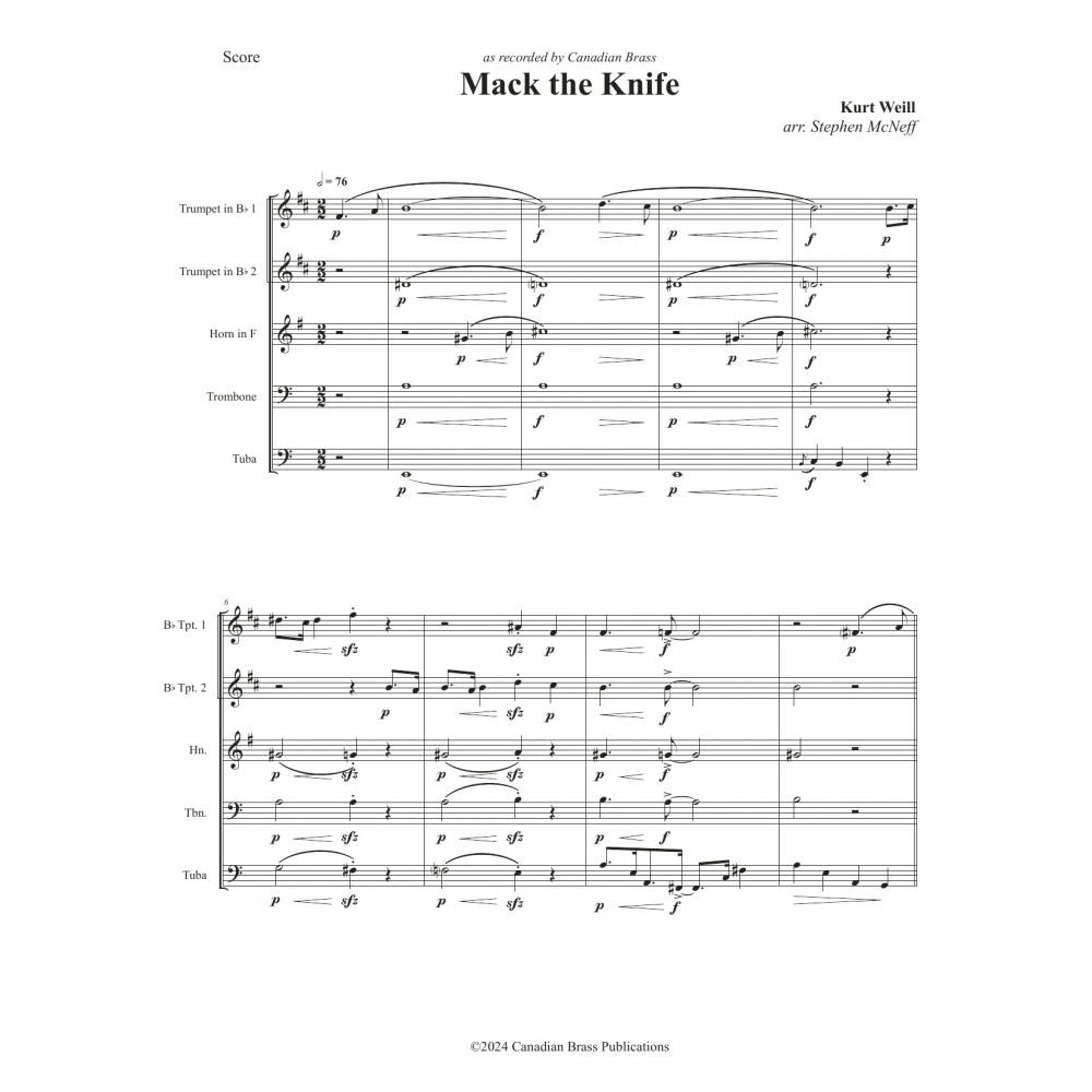 Mack The Knife - Full Score